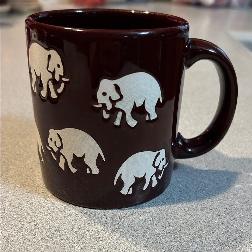 Vintage Waechtersbach of W Germany Elephant Design Brown Mug